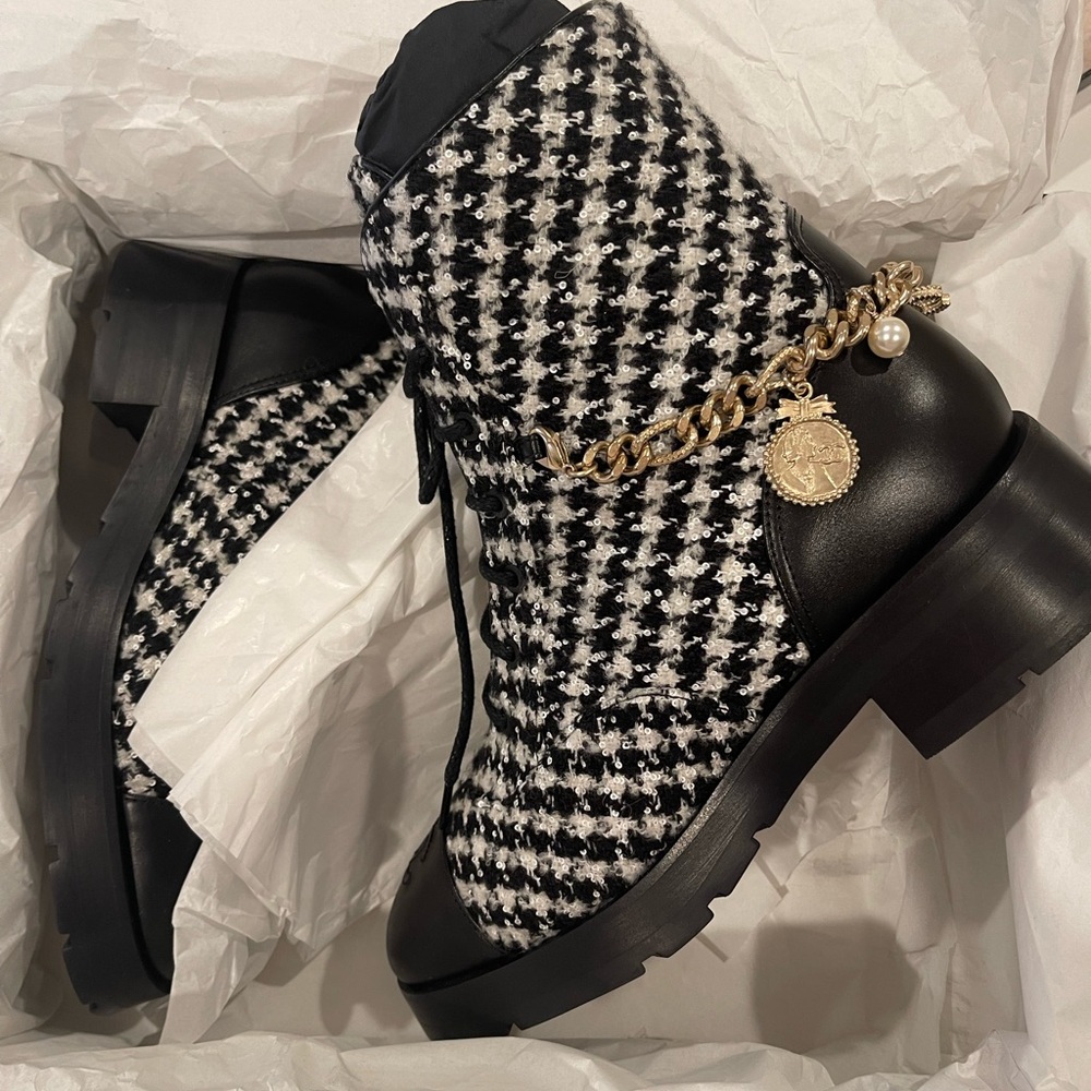 Chanel Tweed Boots - Picture 1 of 8